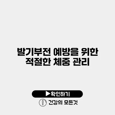 발기부전 예방을 위한 적절한 체중 관리