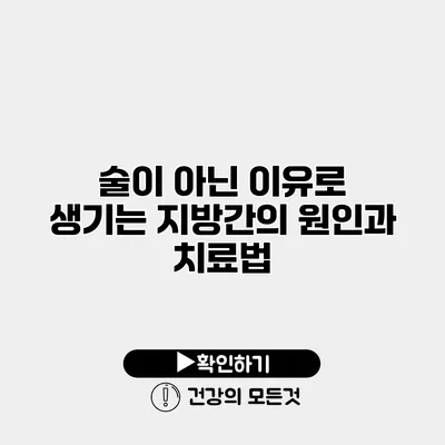 술이 아닌 이유로 생기는 지방간의 원인과 치료법