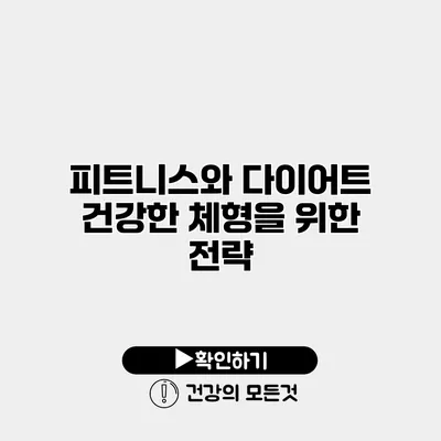 피트니스와 다이어트 건강한 체형을 위한 전략