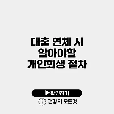 대출 연체 시 알아야할 개인회생 절차
