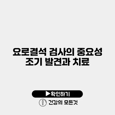 요로결석 검사의 중요성 조기 발견과 치료