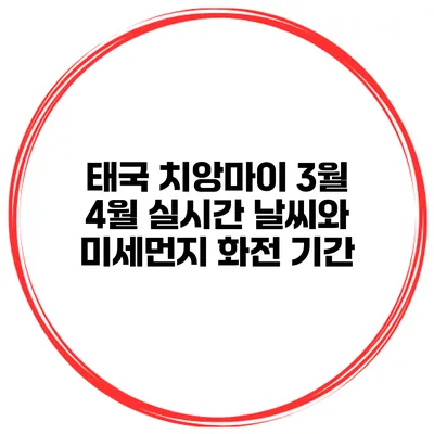 태국 치앙마이 3월 4월 실시간 날씨와 미세먼지 화전 기간